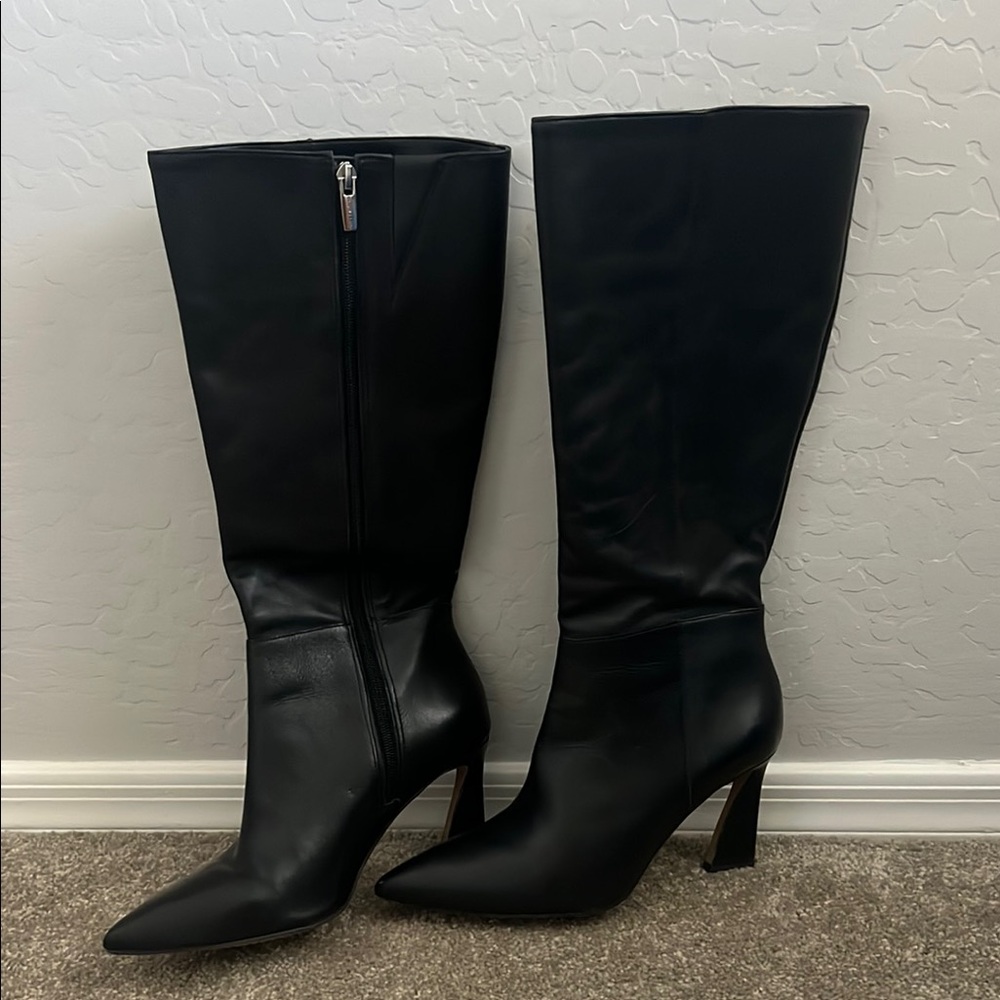 Vince Camuto Black Heeled Boots with Stiletto Heel